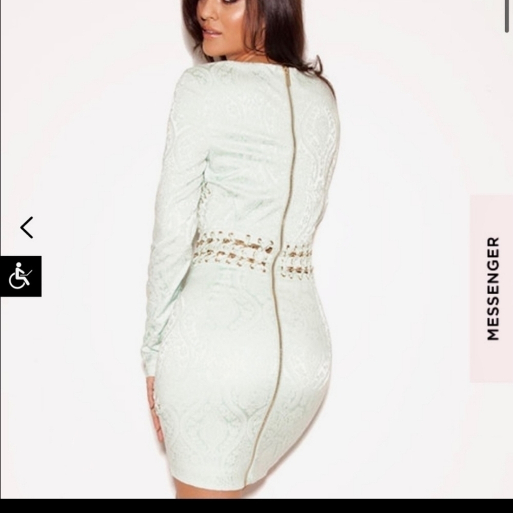HOUSE OF CB PEYTON JACQUARD BODYCON DRESS - Picture 14 of 15